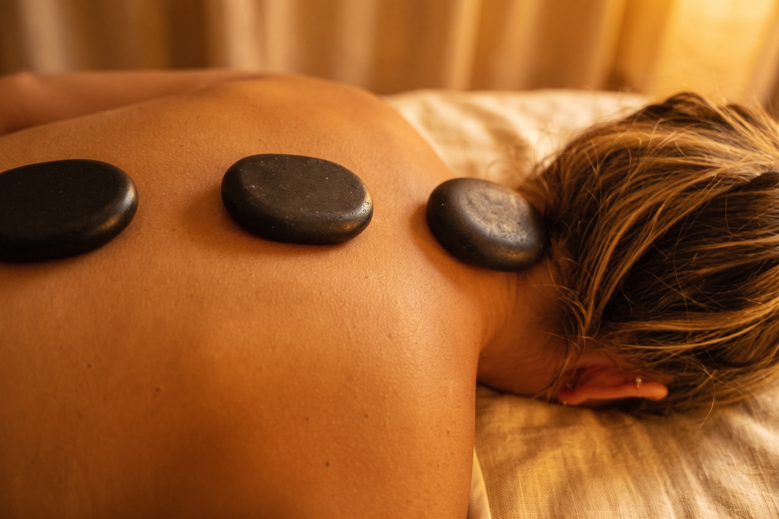 Relaxing Hot Stones from Therapeutic Massage in Corpus Chrsiti